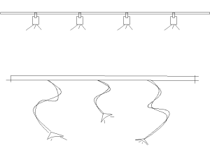 Luces de la pista de techo