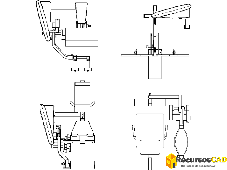 Bloques para AutoCAD: Completo Mobiliario de Gimnasio en Formato DWG ...