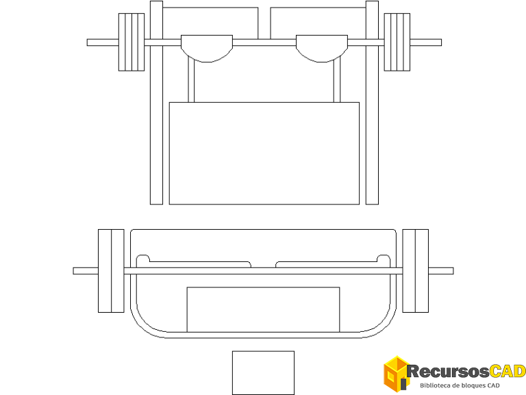Bloques para AutoCAD: Completo Mobiliario de Gimnasio en Formato DWG ...