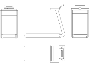 Proyección ortogonal de una cinta de correr