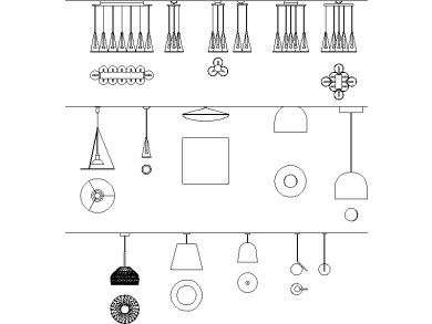 Varias luces colgantes