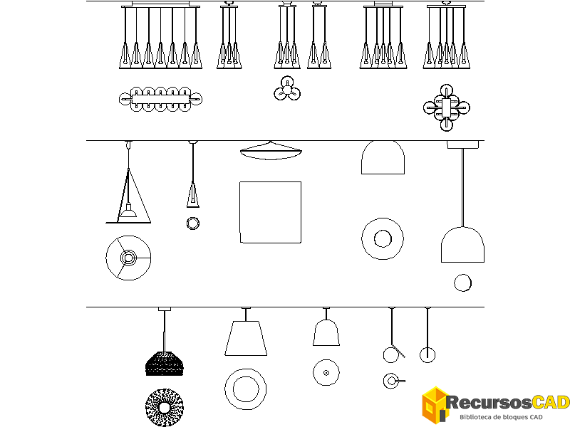 Varias luces colgantes