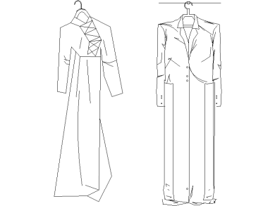 Vestido elegante con abrigo a juego