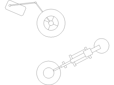 Vista en planta de lámparas de escritorio