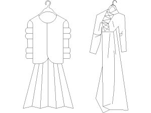 vestidos largos con falda