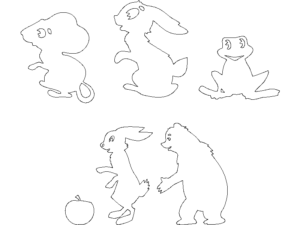 Descargar siluetas animales AutoCAD DWG Gratis – Bloque 2D