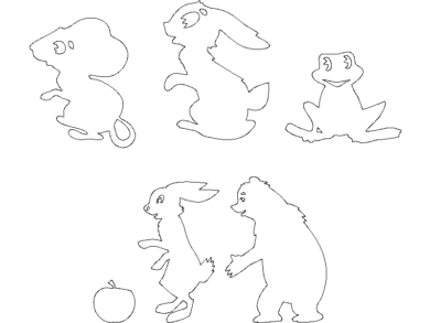 Bloques DWG de Animales de Dibujos Animados