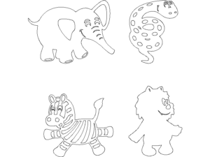 Descargar Animales Infantiles AutoCAD DWG Gratis – Bloques 2D