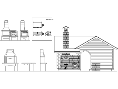 Archivo CAD de Barbacoa