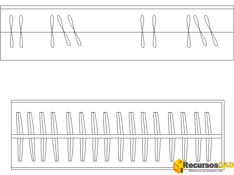 Bloques AutoCAD DWG: Armarios con Perchas