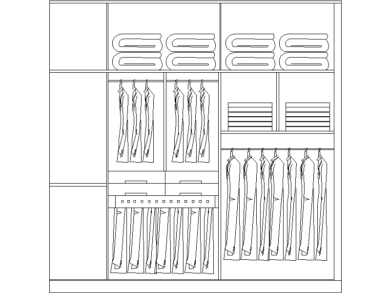 Bloques AutoCAD DWG Armario Empotrado