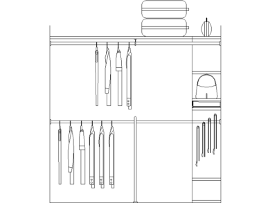 Bloques AutoCAD DWG Armario Interior