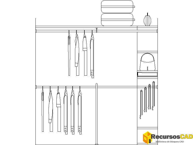 Bloques AutoCAD DWG Armario Interior