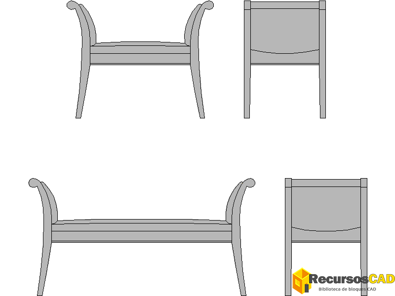 Banco acolchado clásico