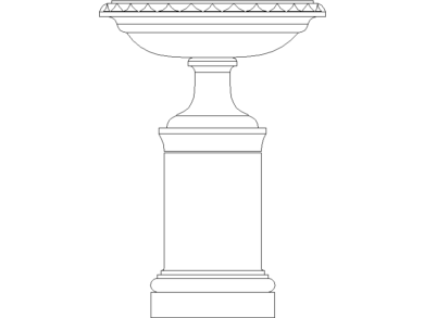 Bebedero para pájaros de hormigón