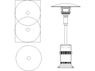 Calentador de gas para terraza