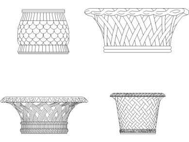 Cubreollas de mimbre tejido