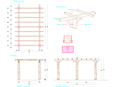 Detalles de Pergola de madera