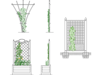 Diferentes tipos de jardineras verticales de madera