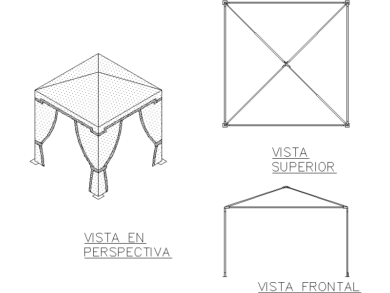Gazebo emergente cubierto