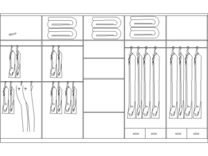 Bloques AutoCAD DWG: Interior de un Armario