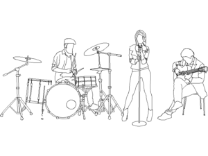 Descargar banda musical AutoCAD DWG Gratis – Bloque 2D