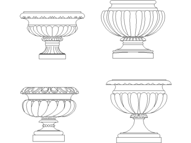 Jardineras renacentistas de hormigón