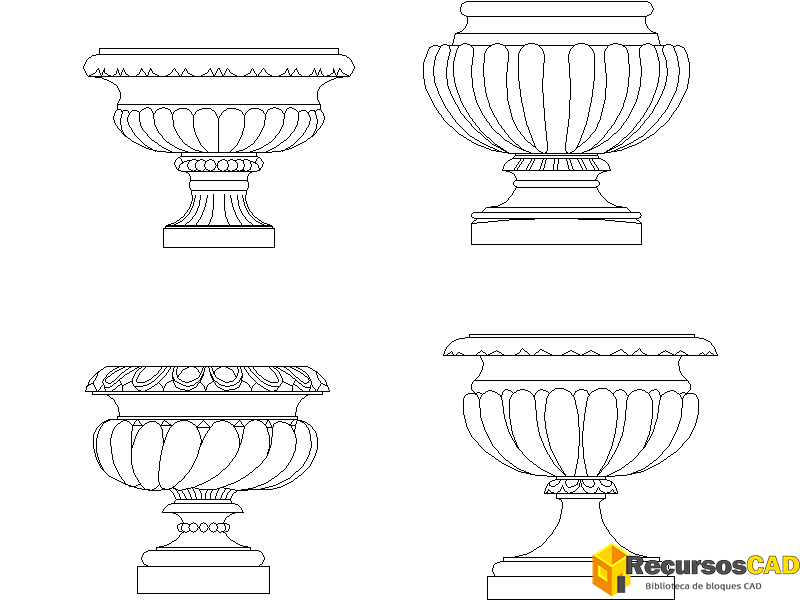 Jardineras renacentistas de hormigón
