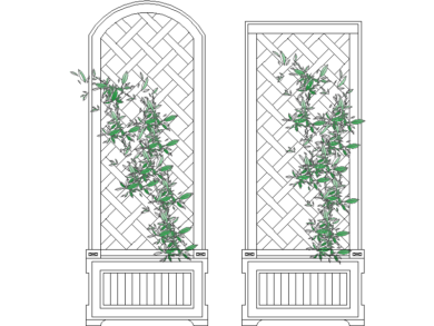 Jardineras verticales para enredaderas