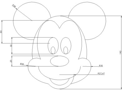 Bloques DWG de Mickey Mouse