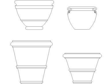 Macetas de jardín de barro