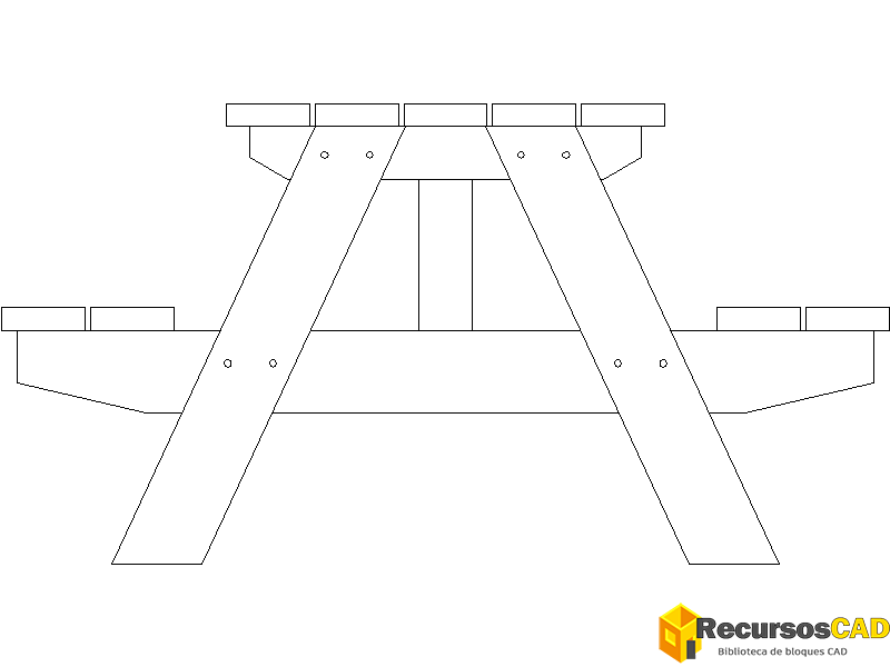 Mesa de madera para parque (3)