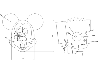 Mickey Mouse y Bart Simpson Gratis para AutoCAD 2D