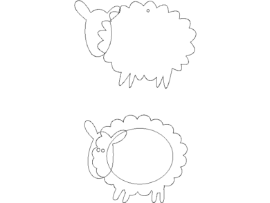 Bloques DWG de Ovejas Caricaturizadas
