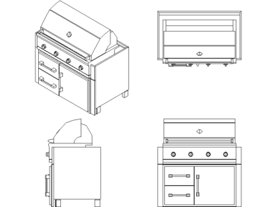 Parrilla de gas de acero inoxidable