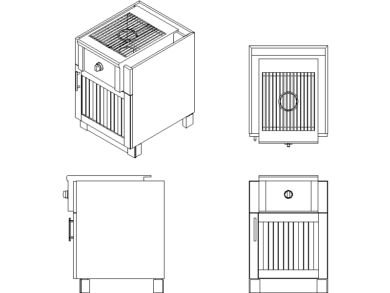 Parrilla de gas monoquemador