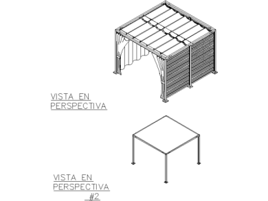 Pérgola con techo retráctil