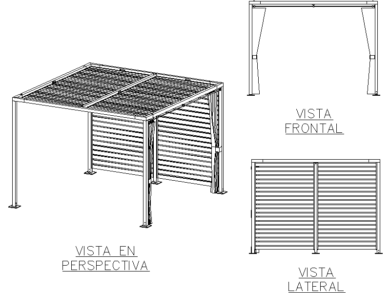 Pergola de madera