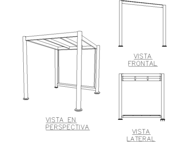 Pérgola vinílica pequeña