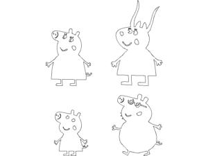 Bloques DWG de Personajes de Peppa Pig