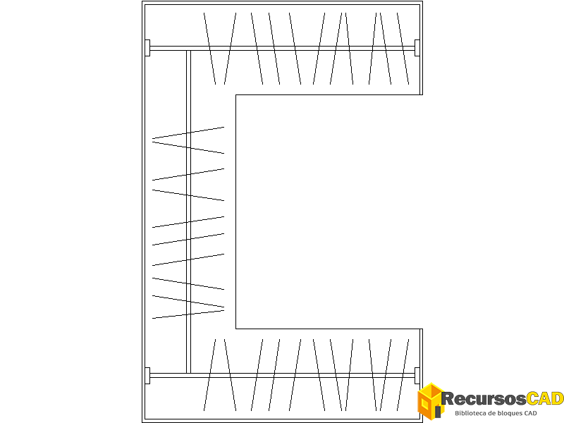 Bloques AutoCAD DWG Armario Vestidor