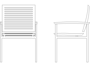 Silla con respaldo abatible