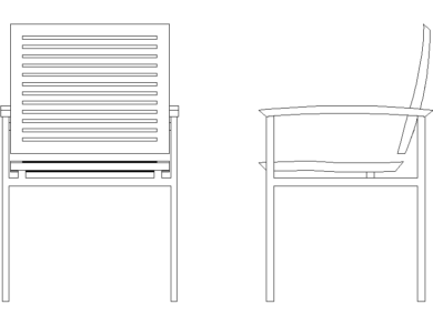 Silla con respaldo abatible