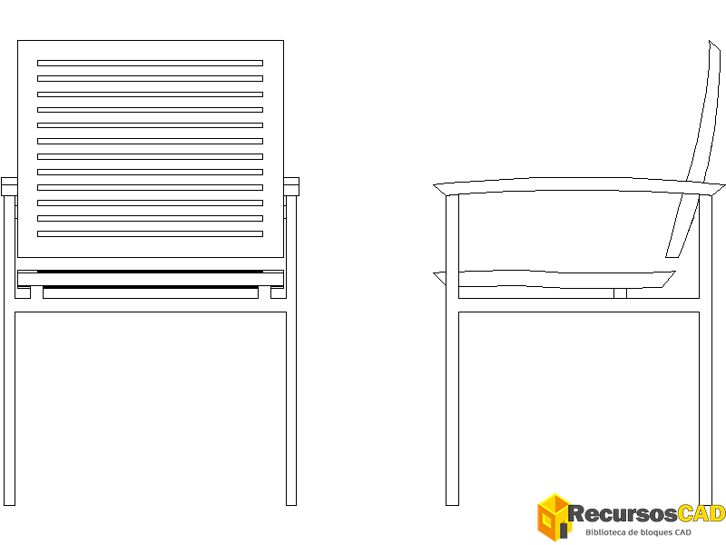 Silla con respaldo abatible