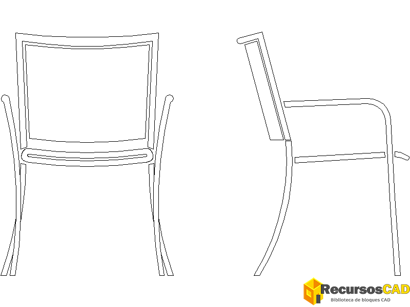 Silla de aluminio con respaldo de tela