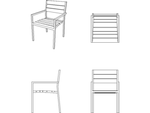 Silla de jardín de listones