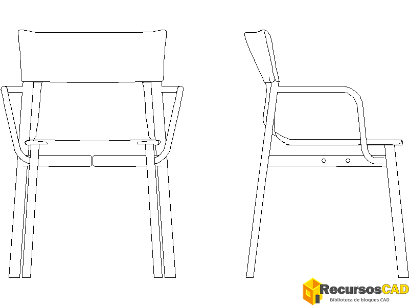 Silla de madera y tela