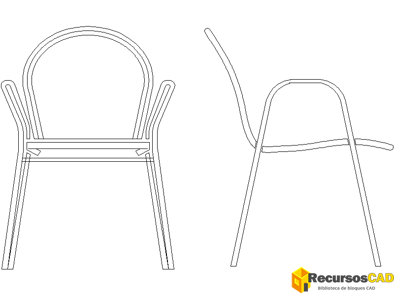 Silla ligera de aluminio