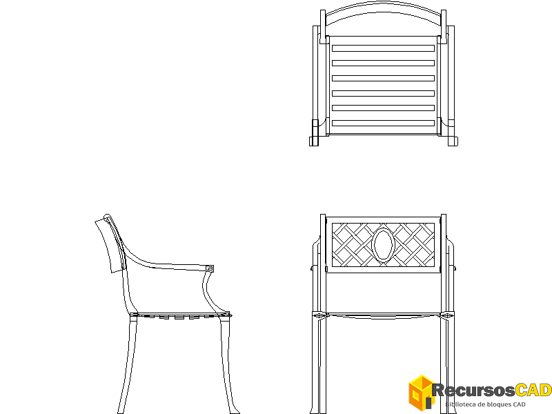 Silla plegable de madera