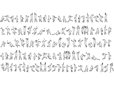 Silueta de personas juagando voleibol